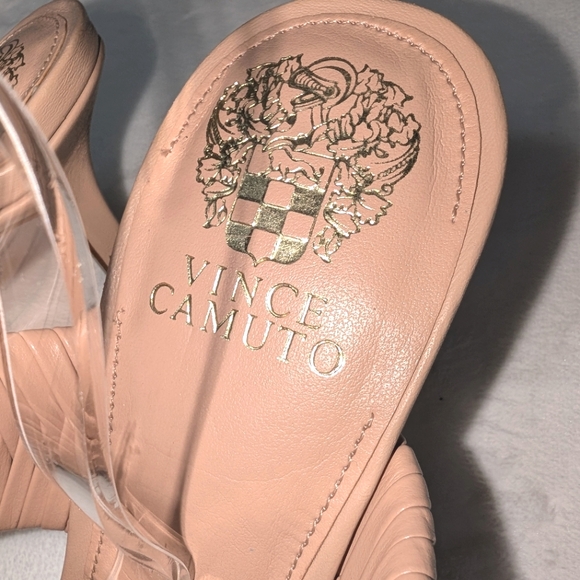 New Vince Camuto Emoelee Leather Heeled Sandals Size 9.5 - Picture 3 of 8
